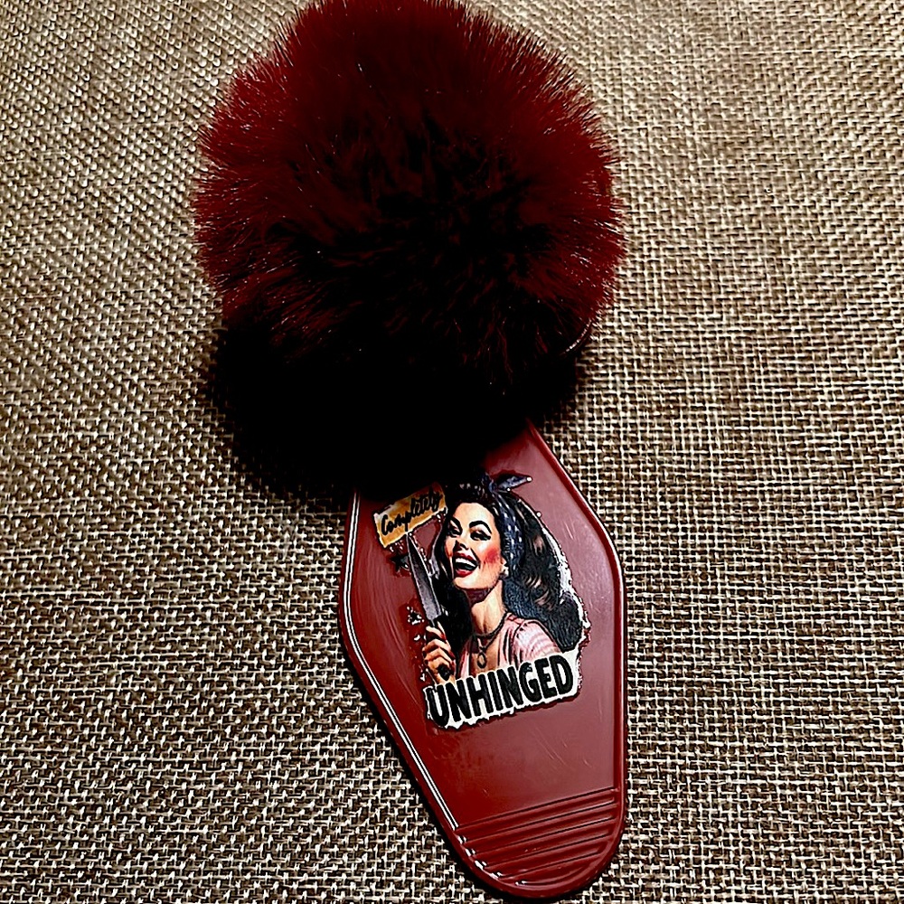 Completely Unhinged Retro Motel Keychain